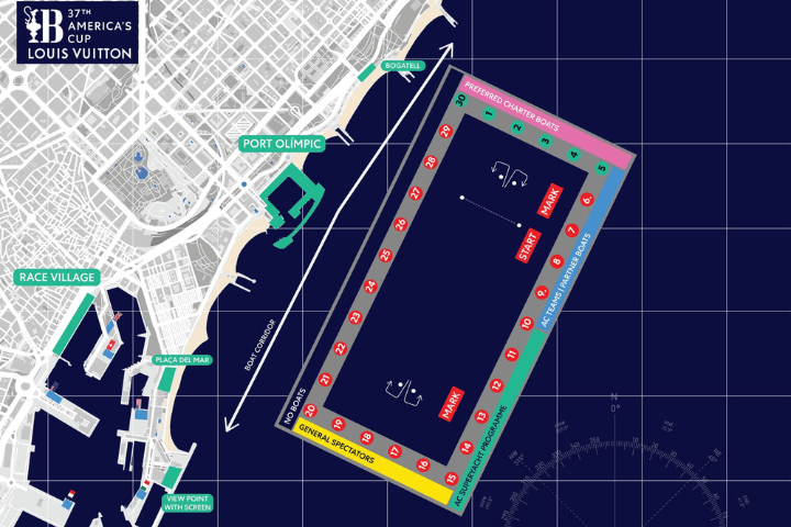 ver la Copa América de Vela en barco